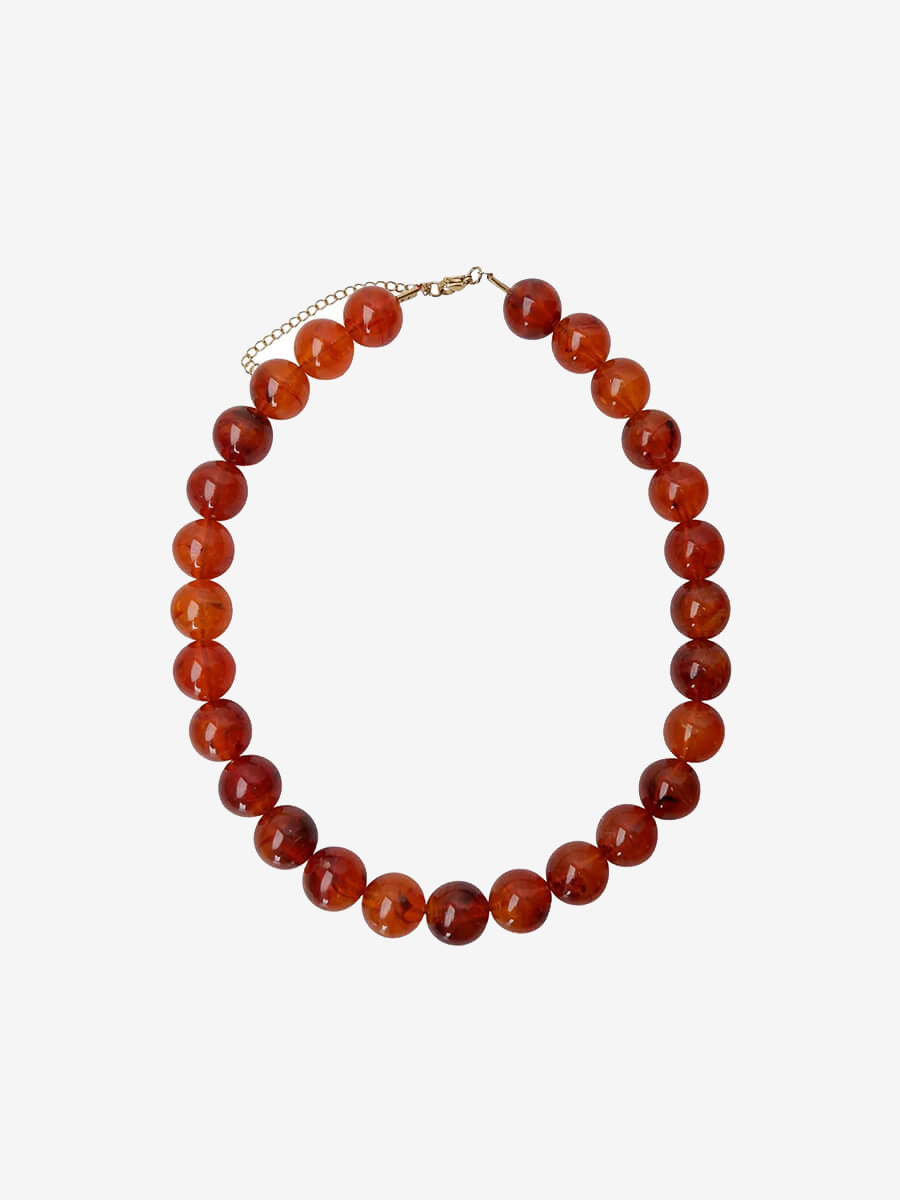 black colour Milova Necklace-amber.