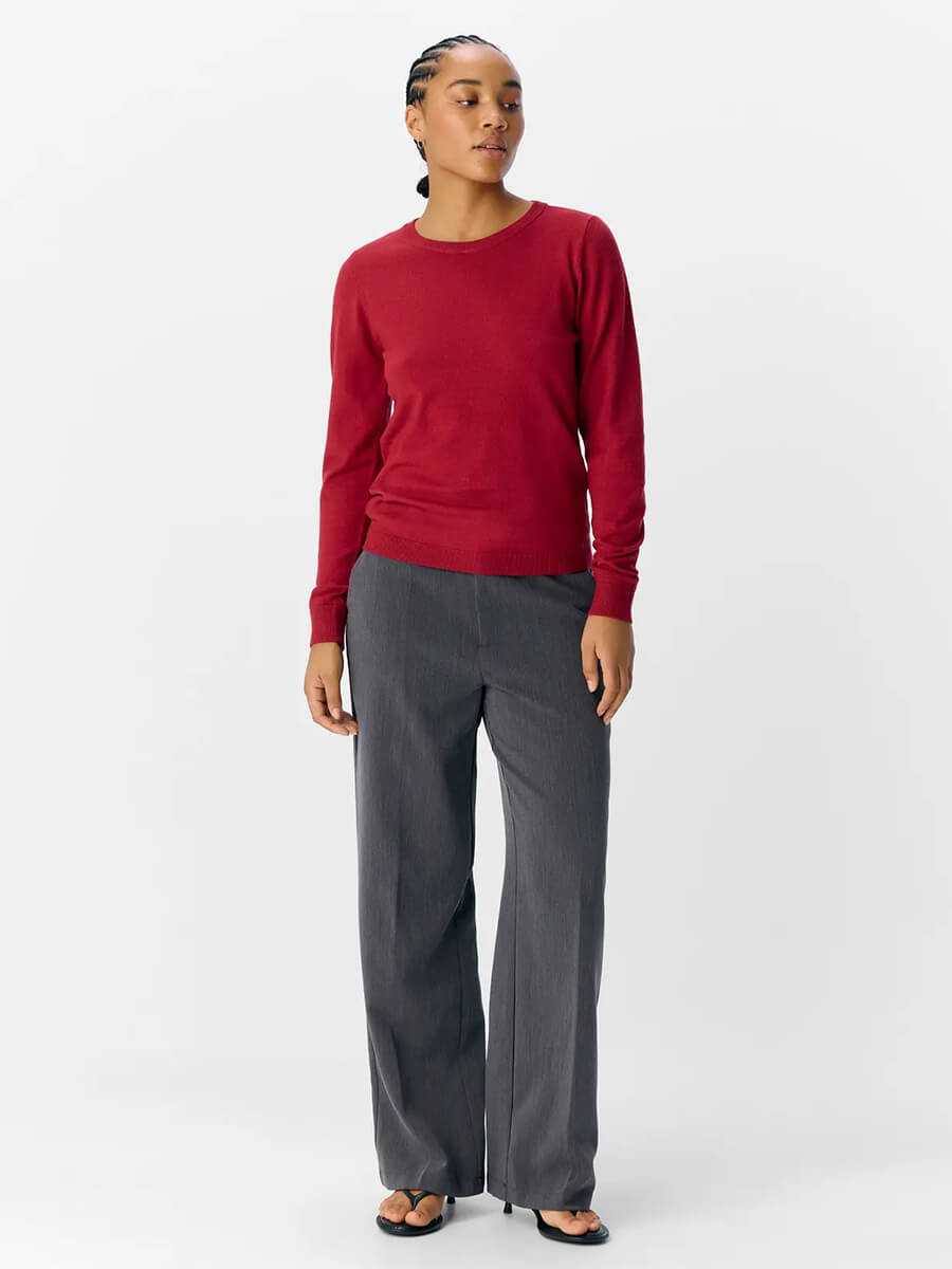 Object - OBJThess O-neck - Karanda Red Melange