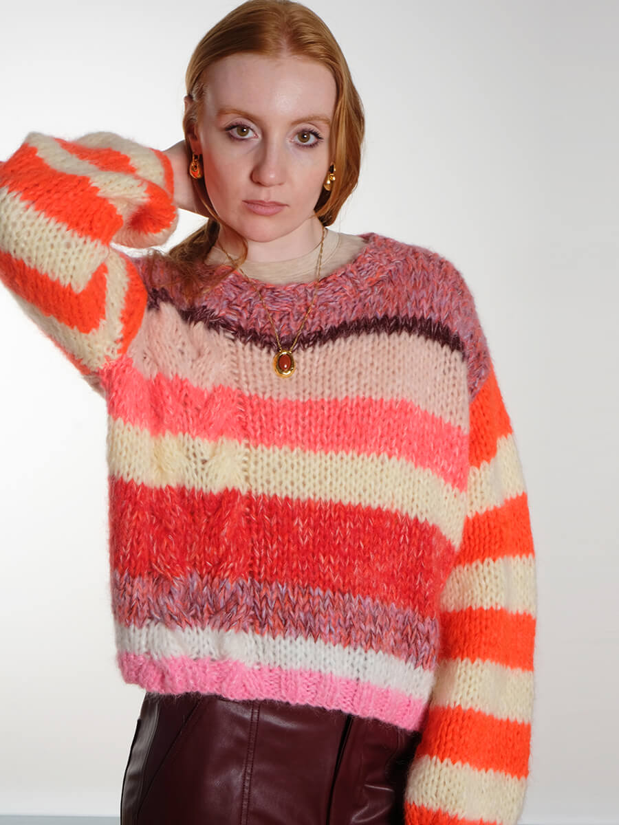 dawn x dare Beate Jumper - Red & Pink 