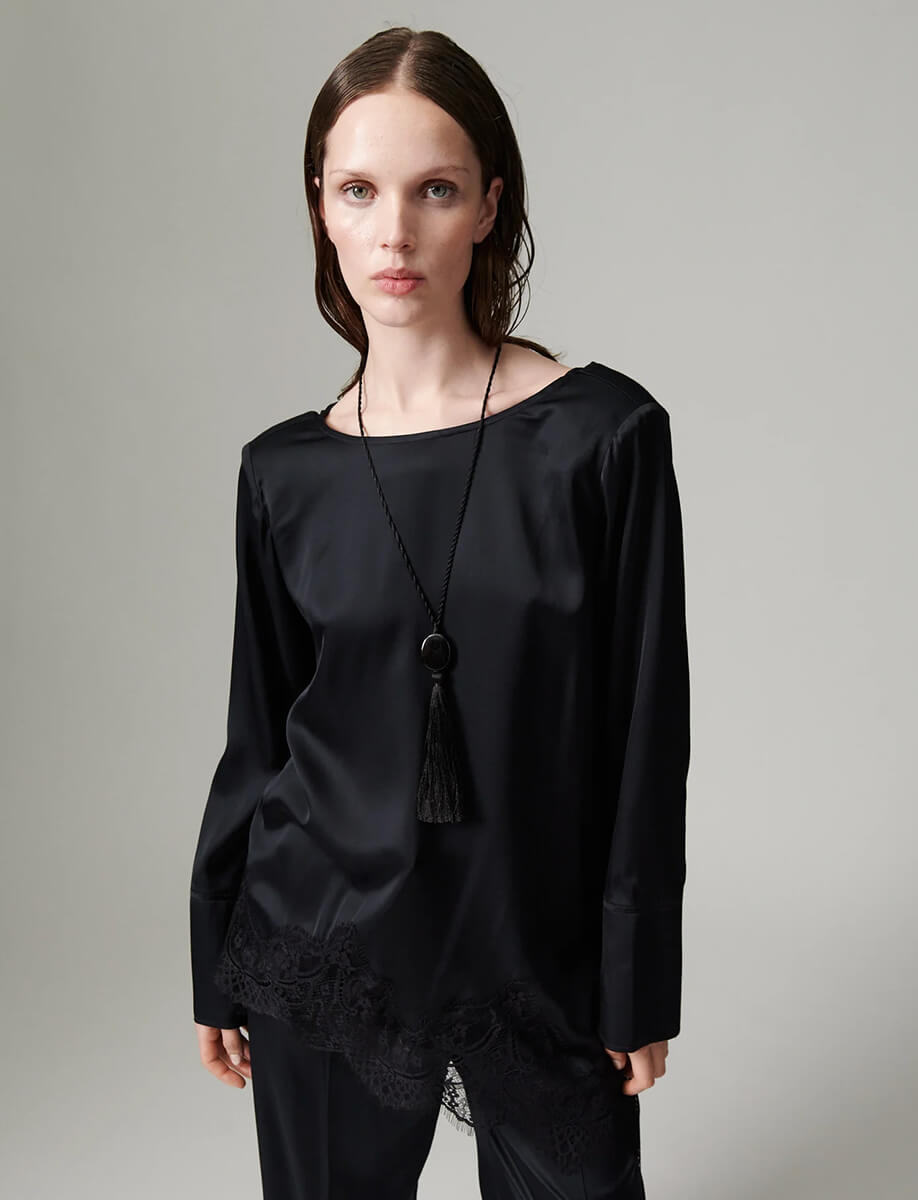 day birger et Mikkelsen Lila Fluid Blouse - Black 