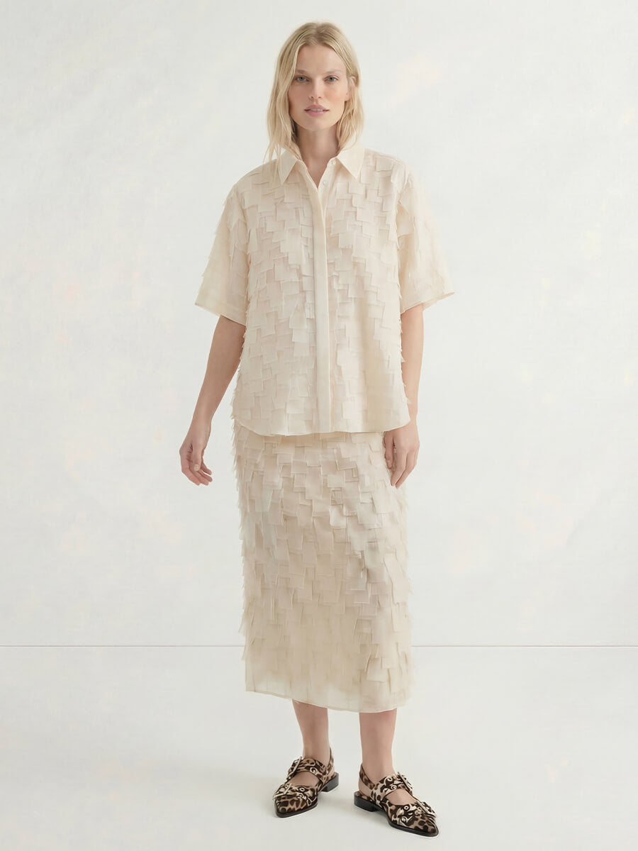 DAY Birger et Mikkelsen Figo Chiffon Fringe Top