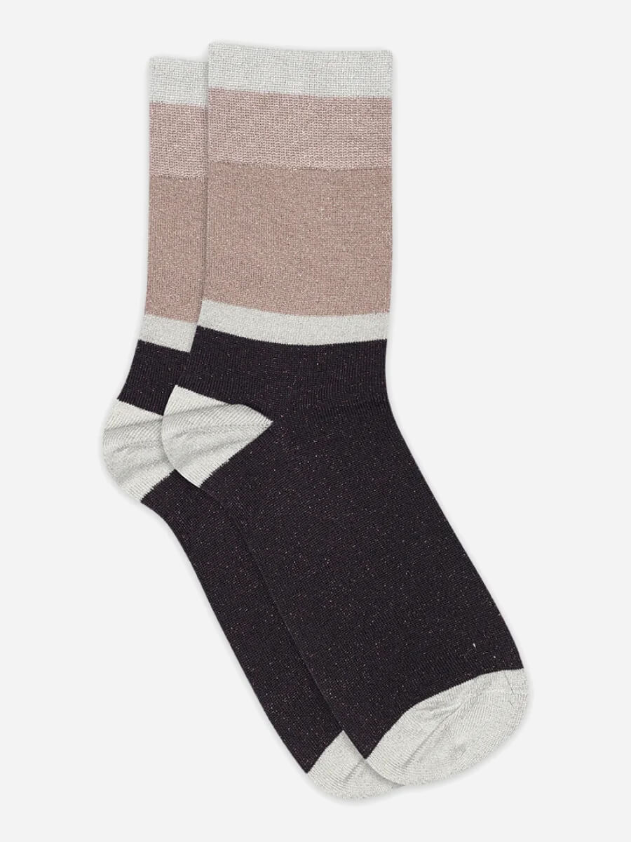 mp denmark Elisabeth Glitter Socks - Dark Purple 