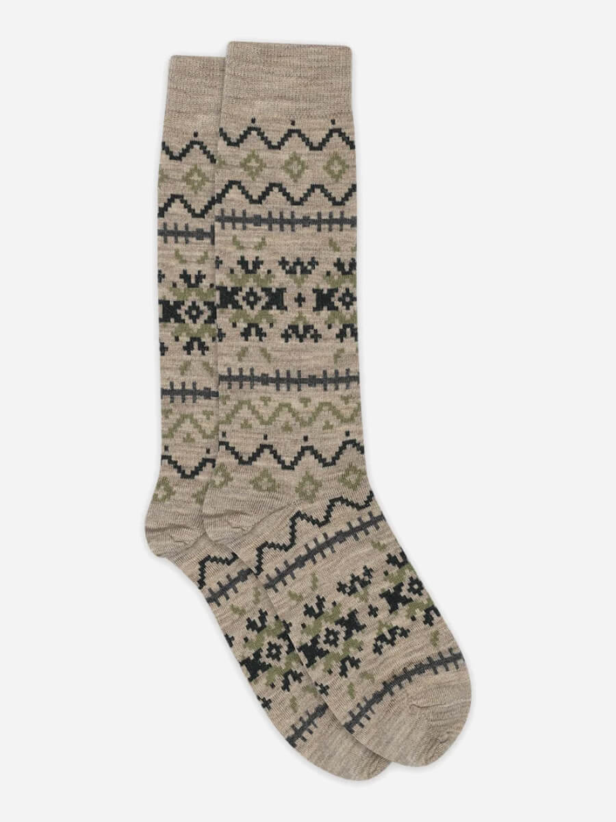 mp denmark Iben long socks - light brown melange.