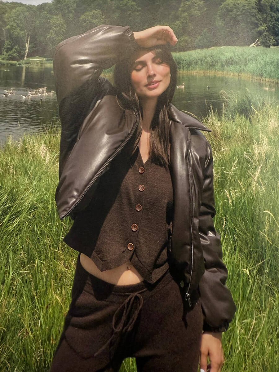 object Cleo Coated Puffer Jacket.