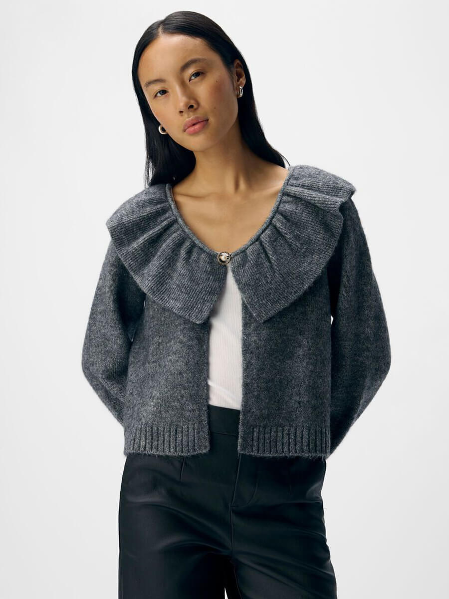 object Denisi Knitted Cardigan - Grey
