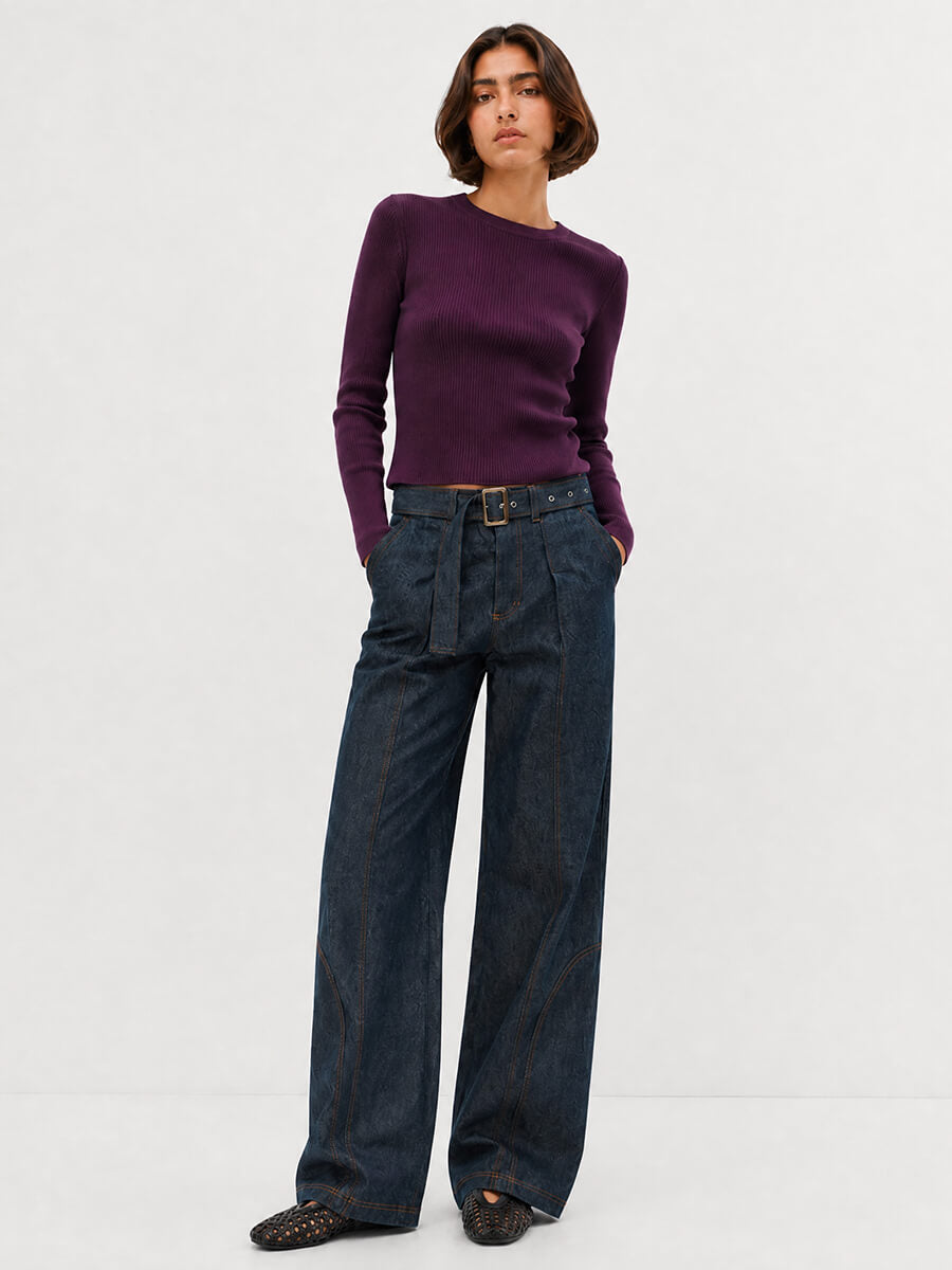 Numph - Shelba Cropped Pullover - Fig