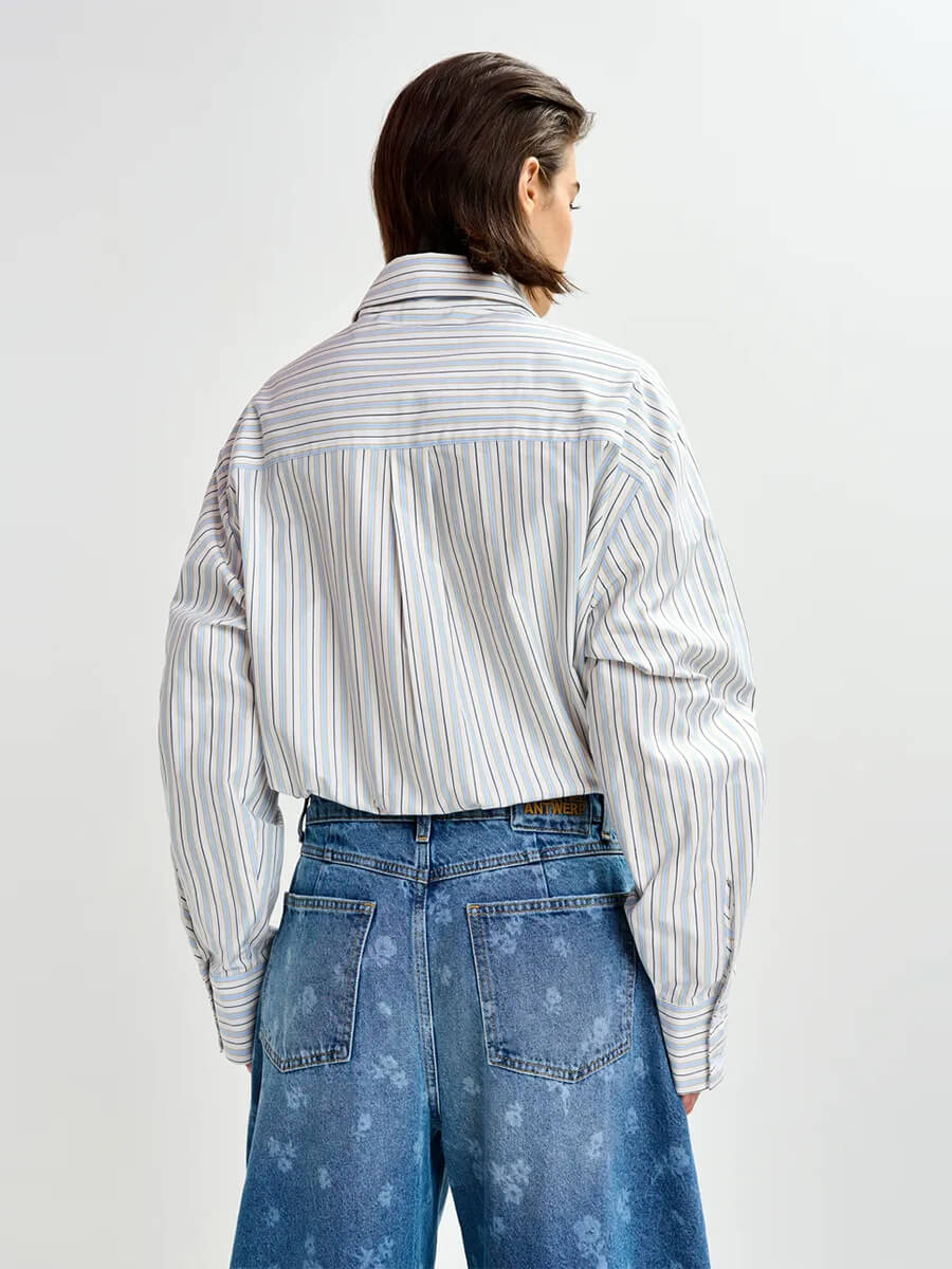 Essentiel Antwerp Jomato Shirt - Blue and white stripe