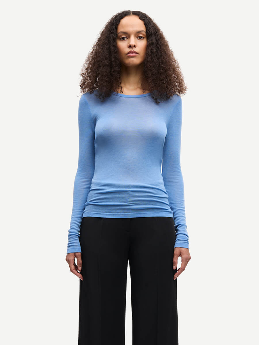 Samsoe Samsoe - Sadou T-Shirt LS - Della Robbia Blue