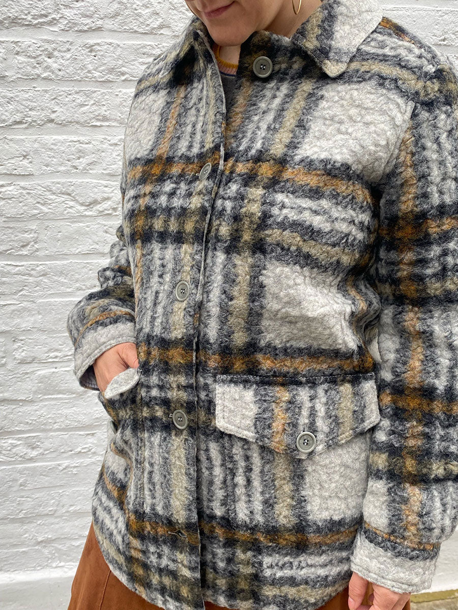 Project AJ117 Melvin Check Coat - Grey