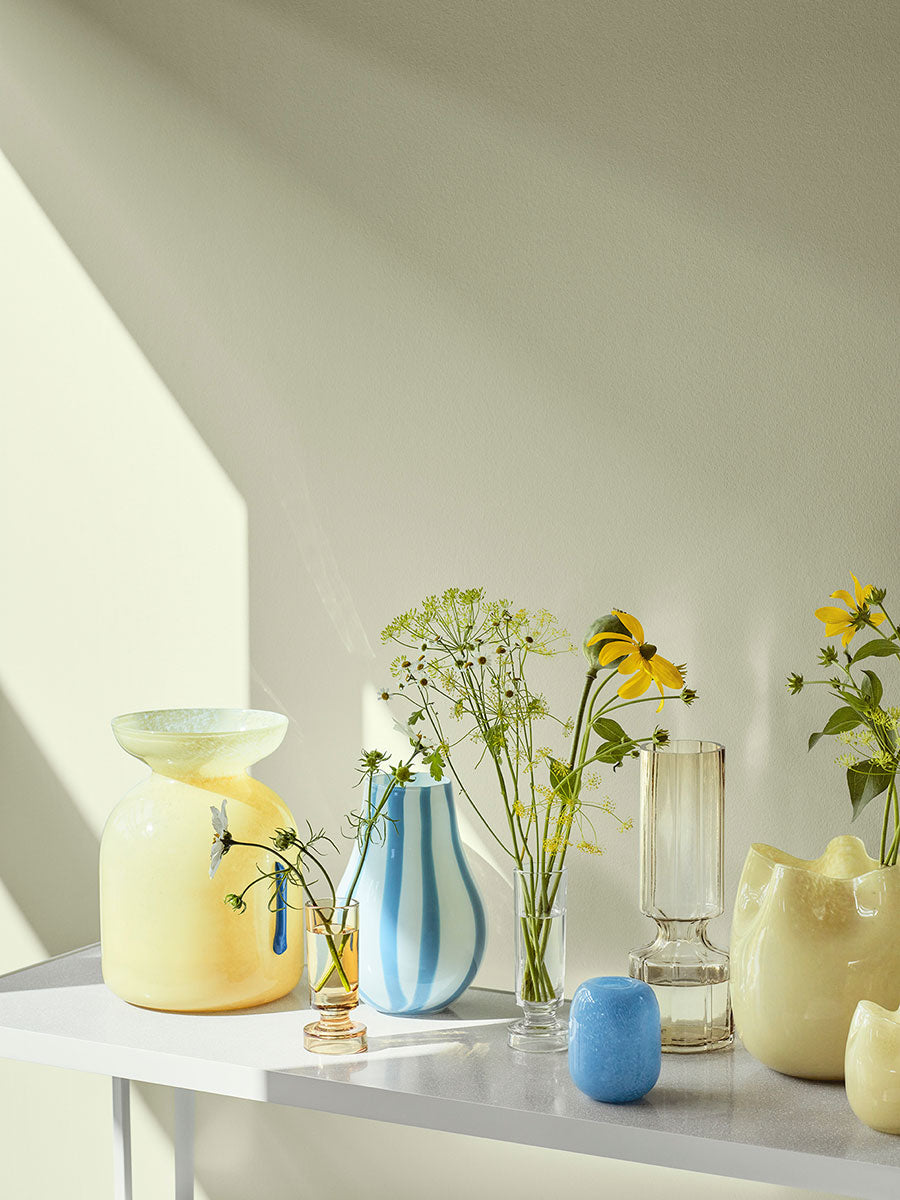 Broste Copenhagen - Vera Mouthblown Glass Vase Large - Anise Yellow