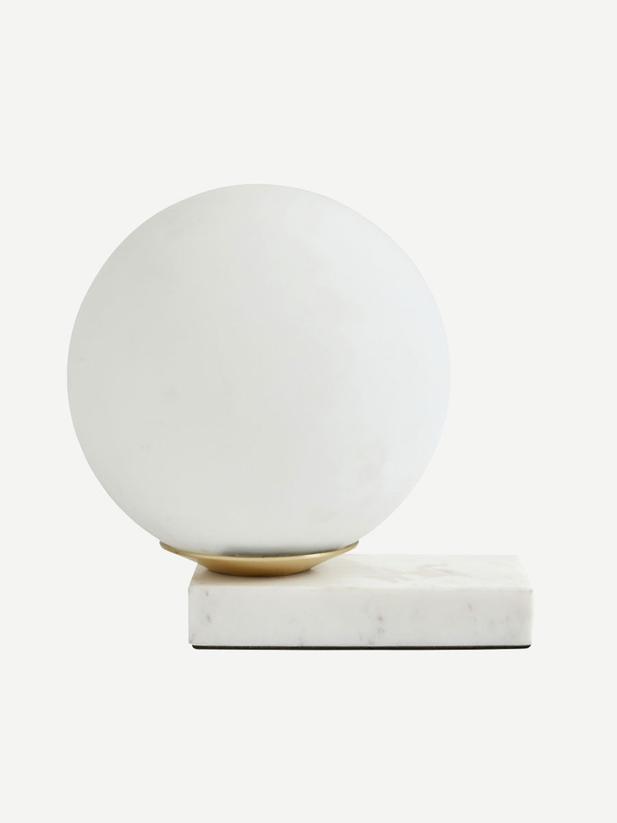 Nordal Enyo Table Lamp - Matte White And Marble