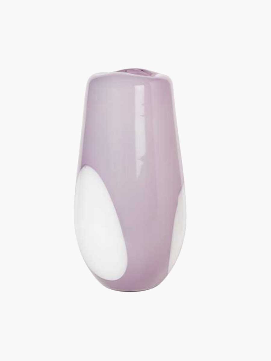 Broste Copenhagen - Ada Dot Mouthblown Vase L - Orchid Light Purple