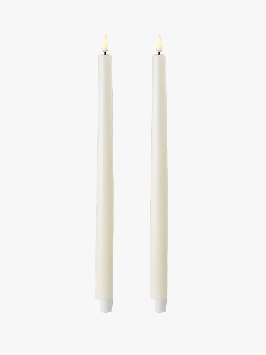 Uyuni Led Taper Candle Twin Pack 2.3x35 - Nordic White