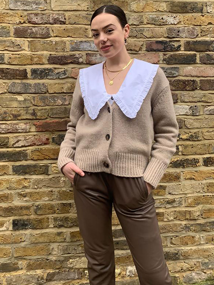 leveteroom- perle 4 cardigan - sand
