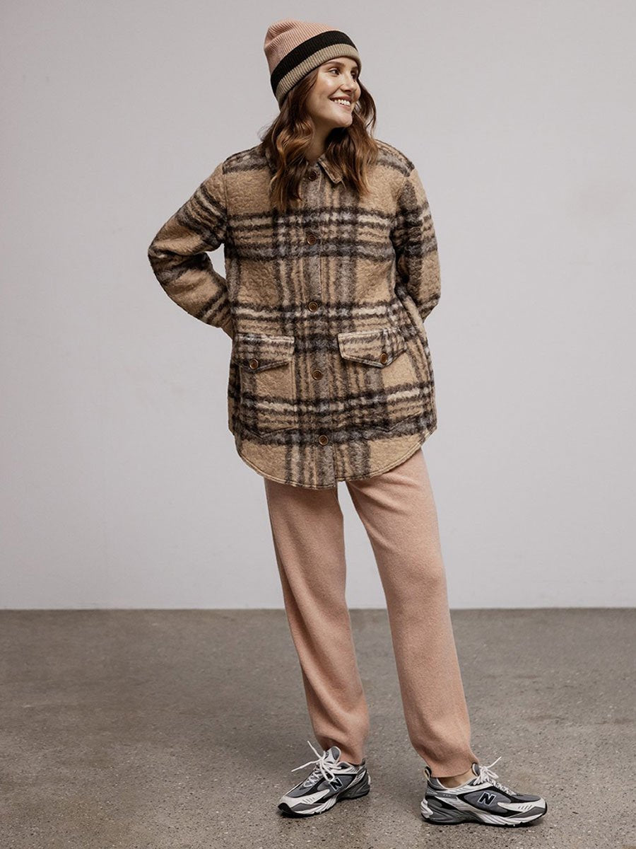 Project AJ117 Melvin Check Coat - Camel