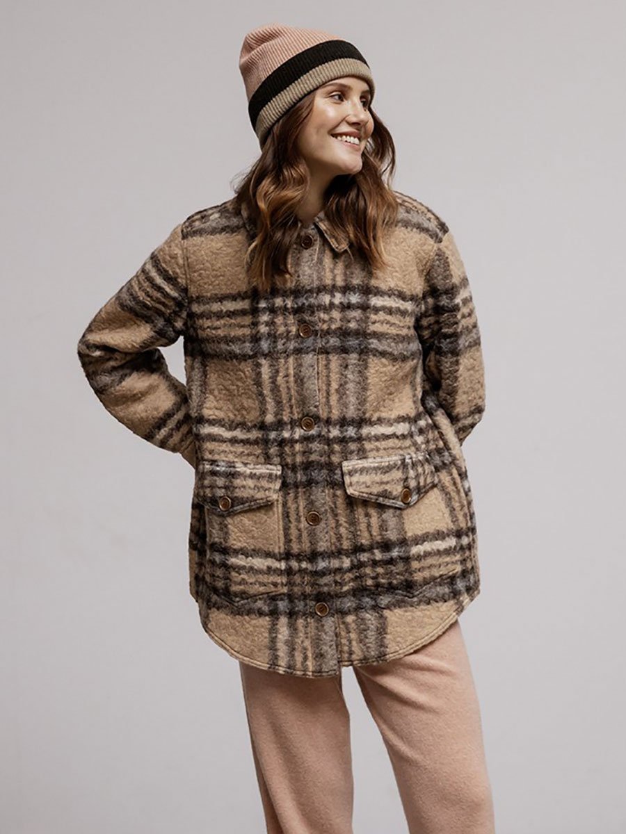 Project AJ117 Melvin Check Coat - Camel