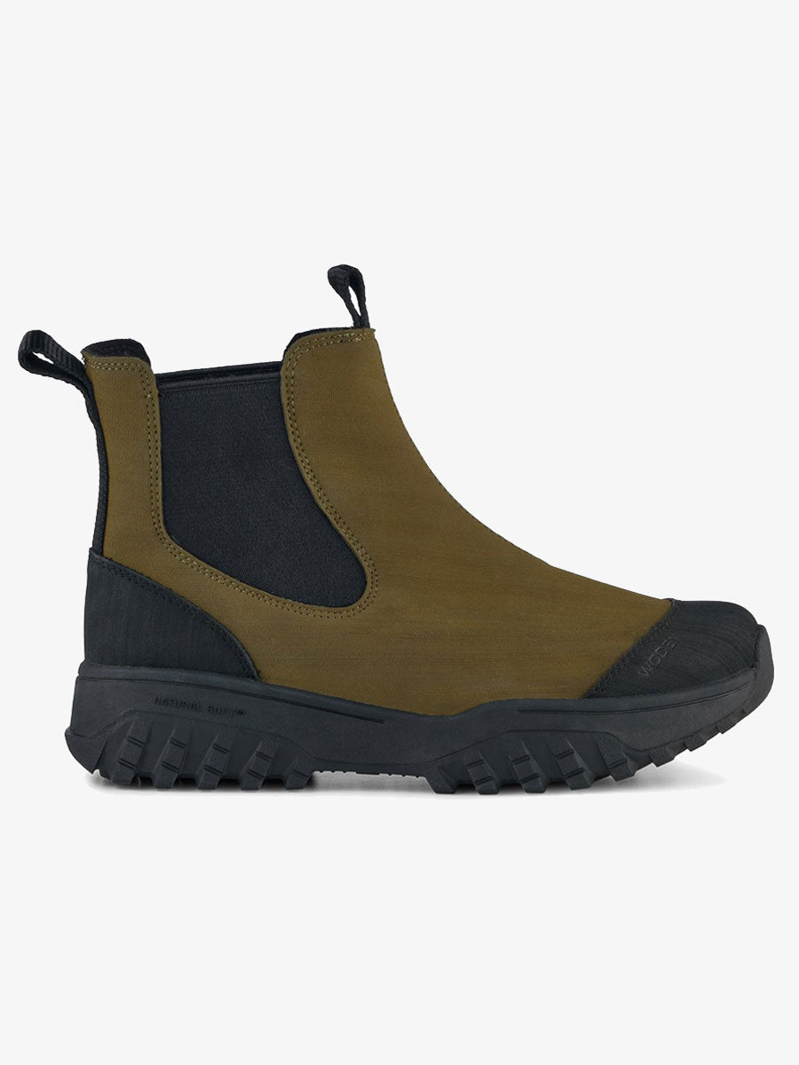 Woden Magda Rubber Track Boot - Dark Olive/Black