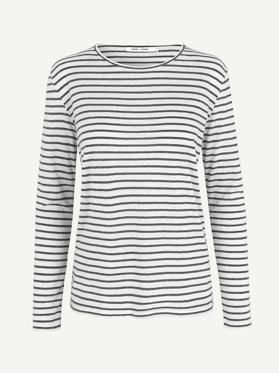 Samsoe Samsoe Nobel LS Stripe Top - Black Stripe