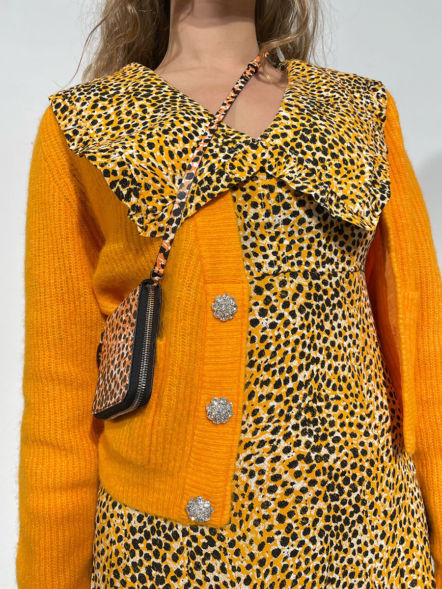 Ganni - Soft Wool Cardigan - Bright Marigold