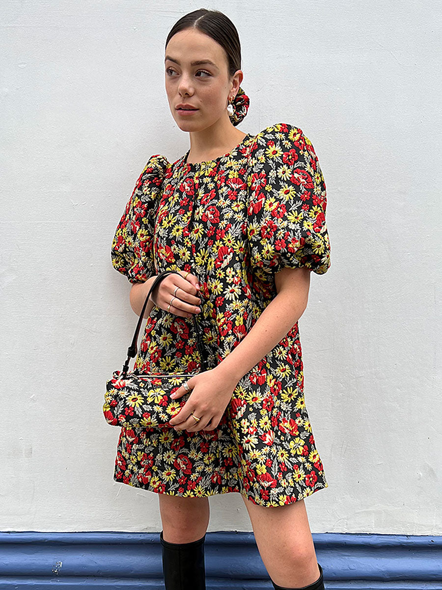 Ganni-3D-Jacquard-Dress