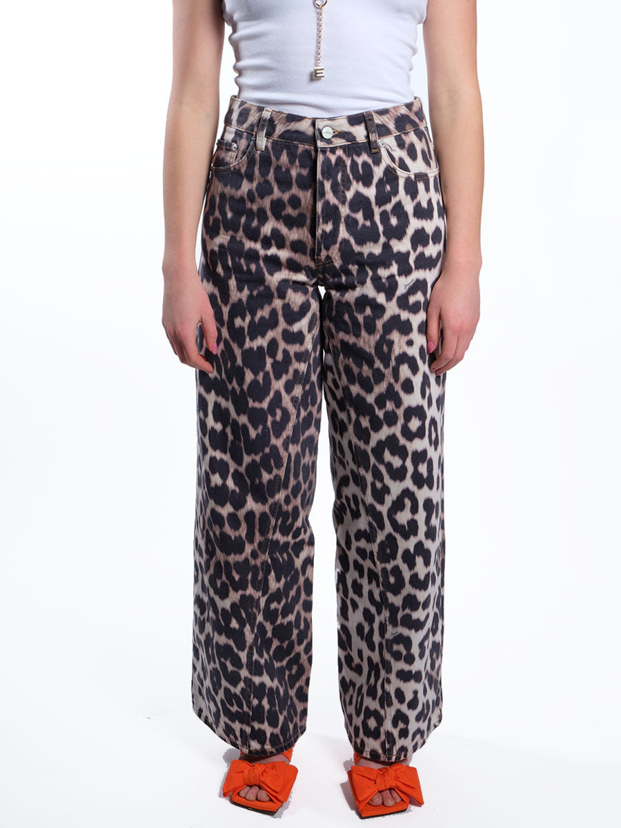 Ganni Leopard Jozey Jeans