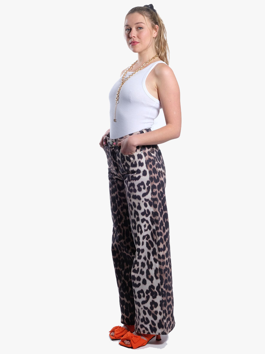Ganni Leopard Jozey Jeans