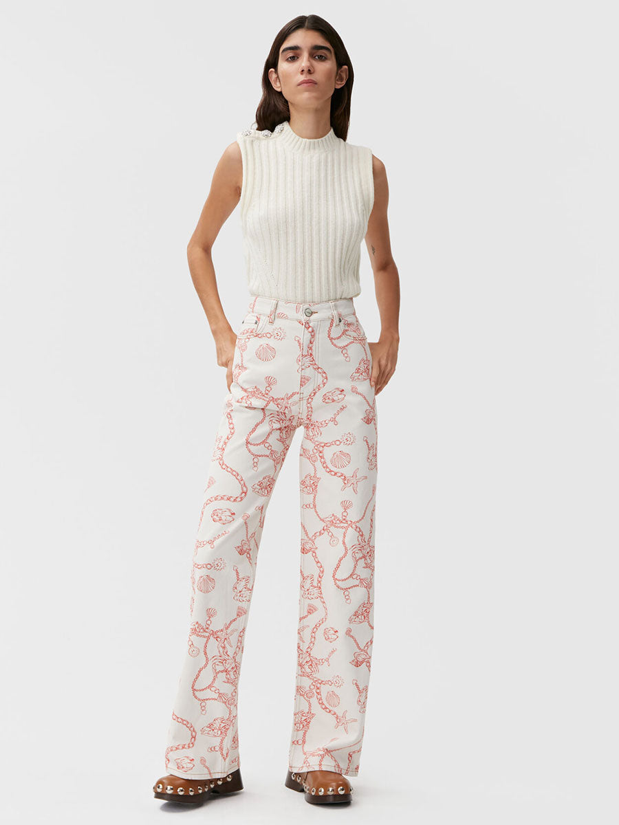 Ganni Magny Jeans - Egret