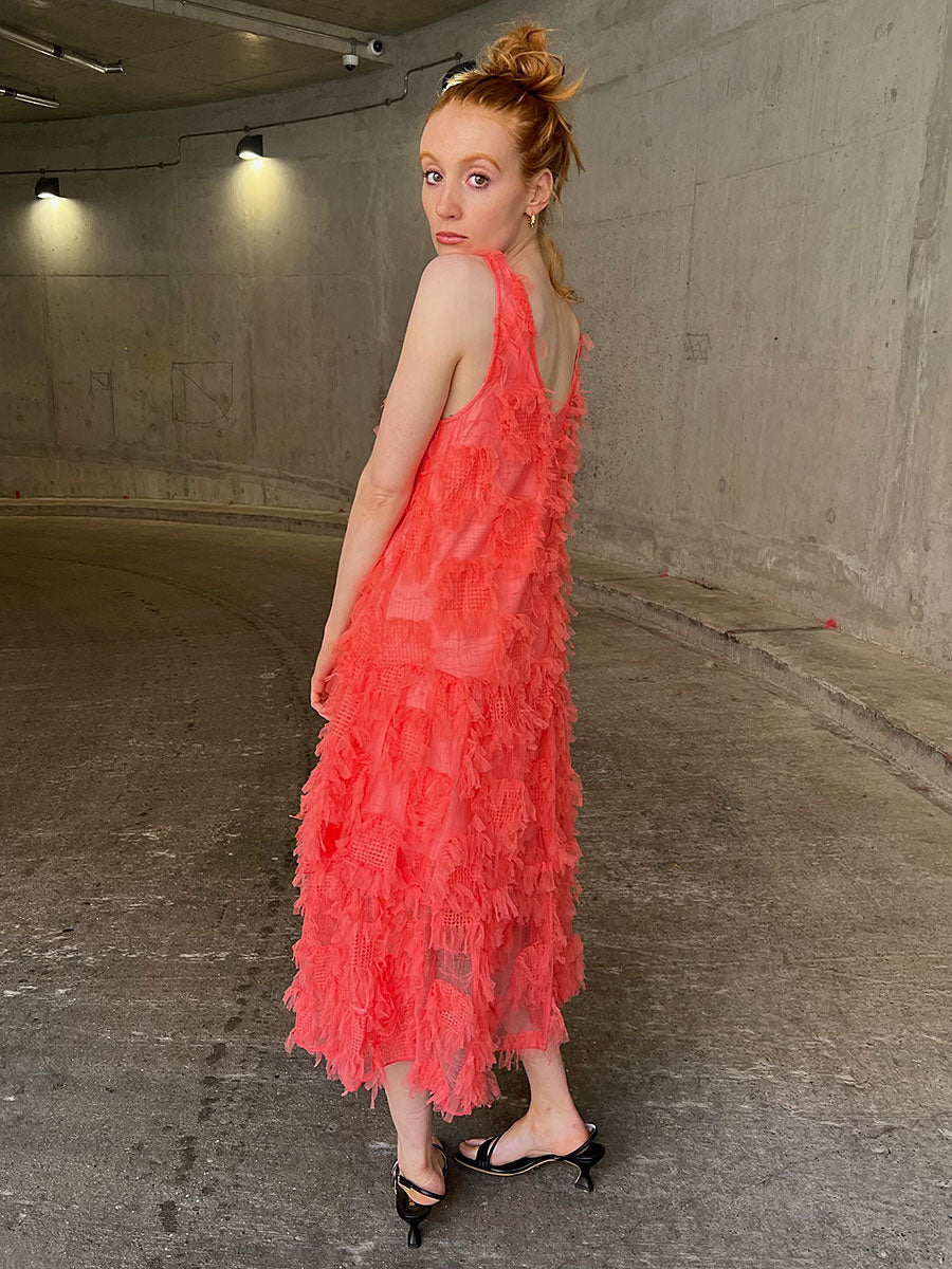 HUNKØN  Magda Dress - Coral