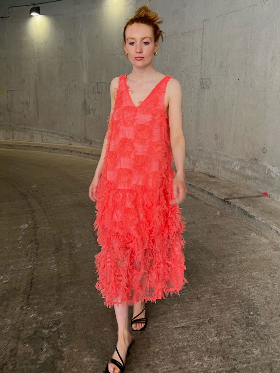 HUNKØN  Magda Dress - Coral