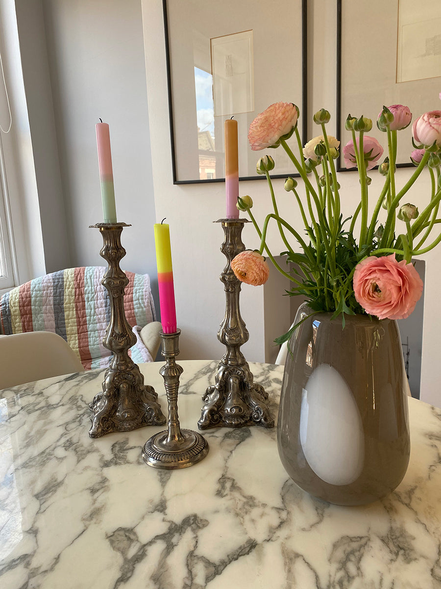 Broste Copenhagen - Ada Dot Mouthblown Vase S - Simply Taupe Warm Grey