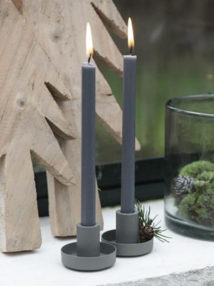    Ib-Laursen-Tapered-Candle-Dark-Grey