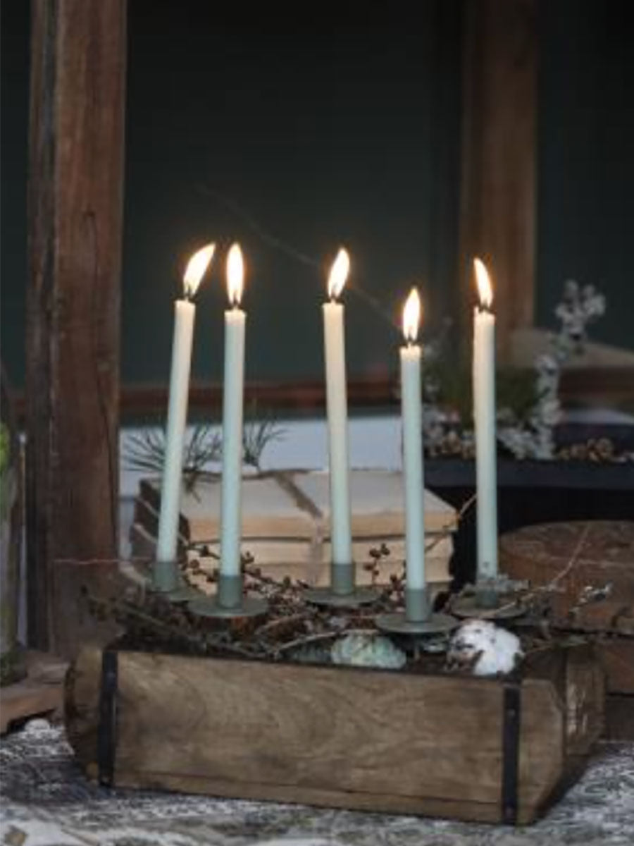 Ib-Laursen-Tapered-Candle-Dusty-Green
