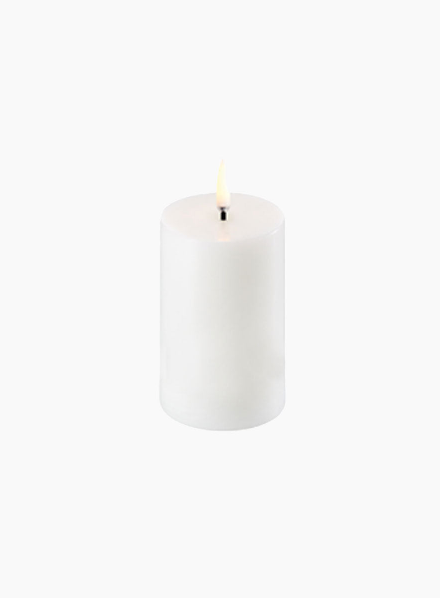 LED Pillar Candle 5x7.5 - Nordic White