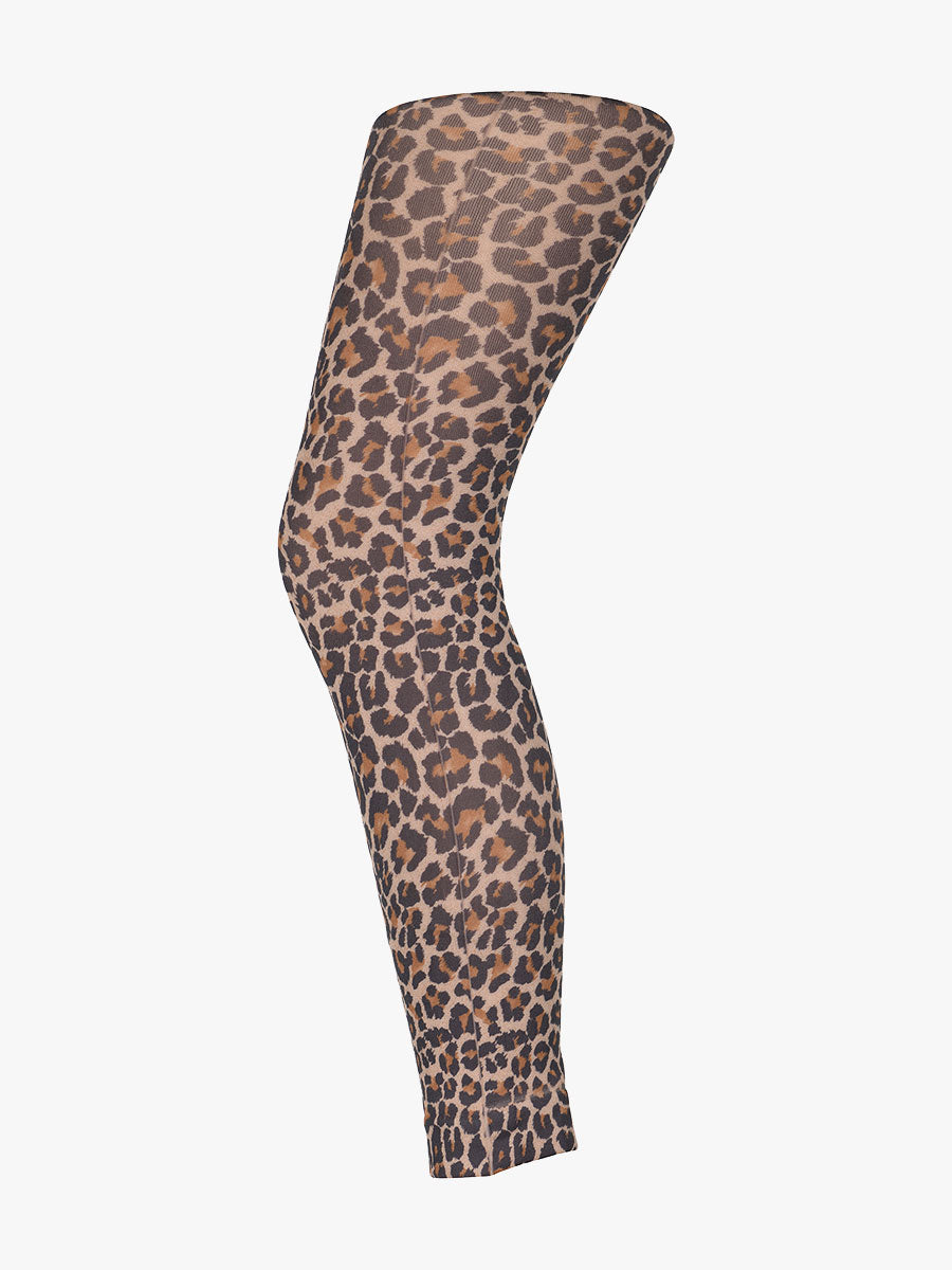 Sneaky Fox Leopard-Footless-Tights-Natural