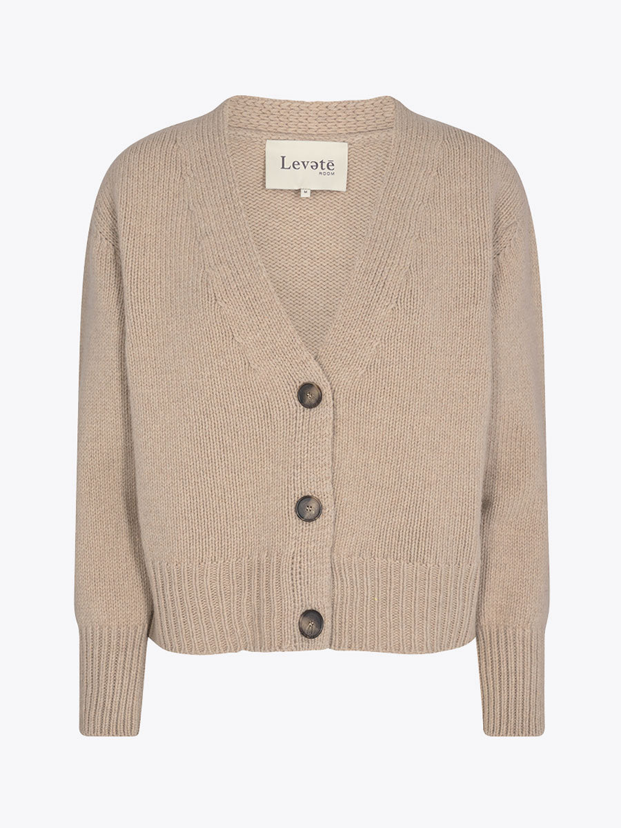 leveteroom- perle 4 cardigan - sand
