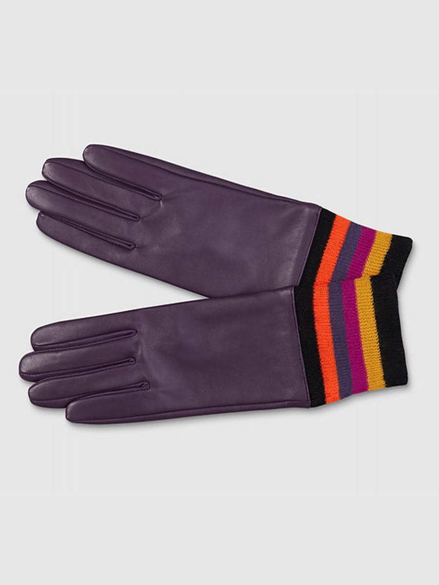 Mabel Sheppard Liquorice Leather Gloves