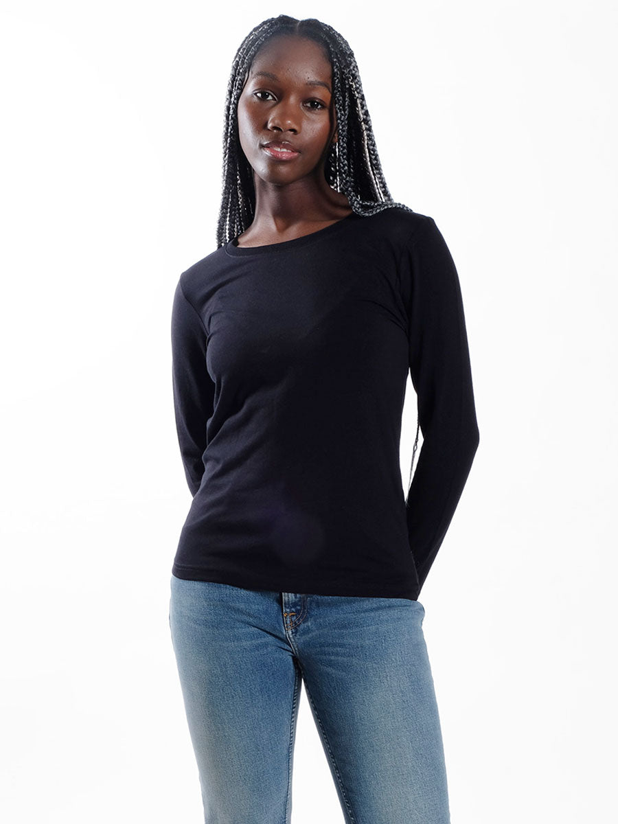 NUMPH  Nukazumi Long Sleeve T-Shirt - Caviar