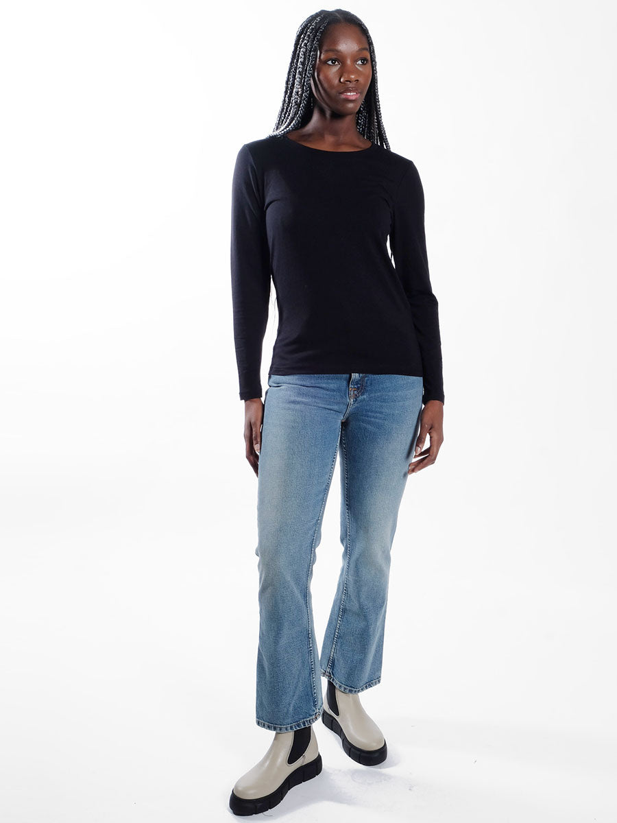 NUMPH  Nukazumi Long Sleeve T-Shirt - Caviar