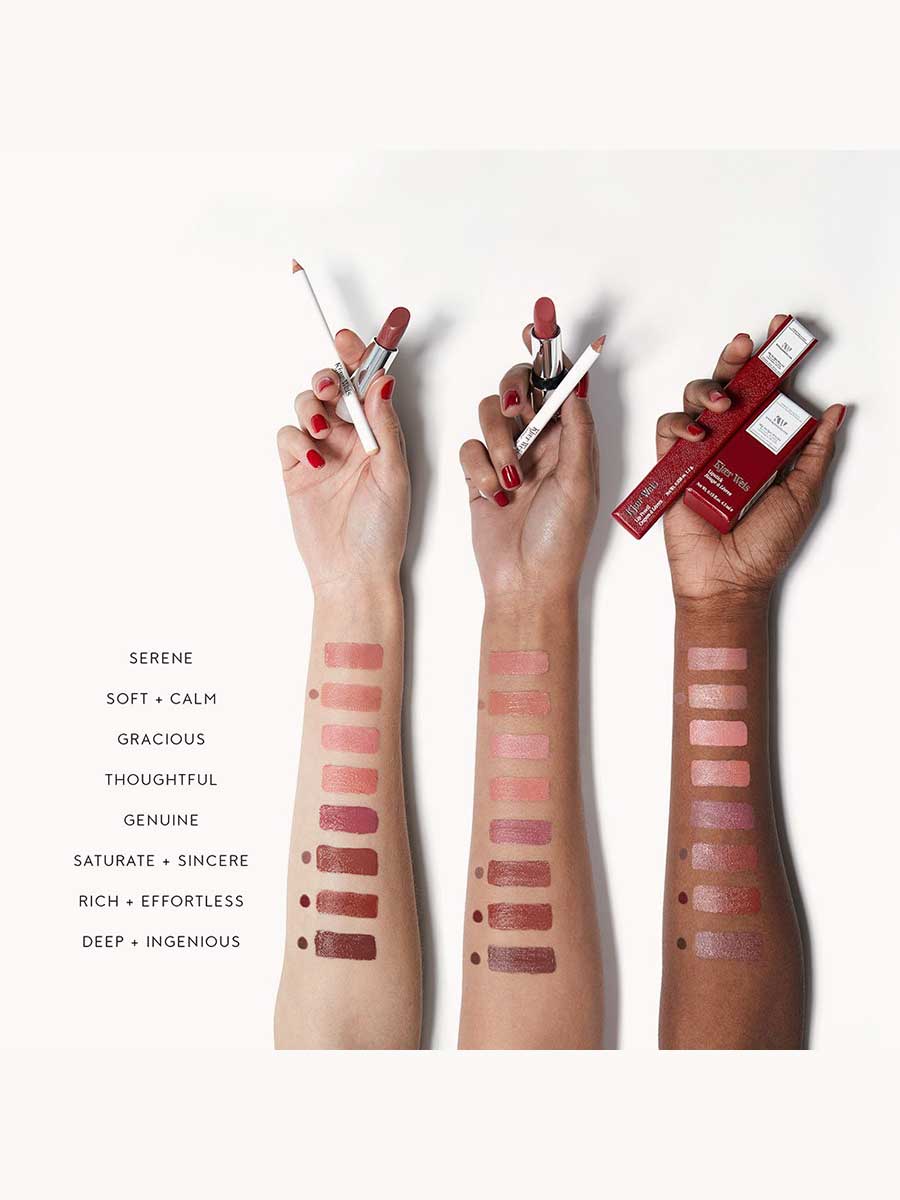 Kjaer Weis Nude Naturally and Lip Pencil Chart