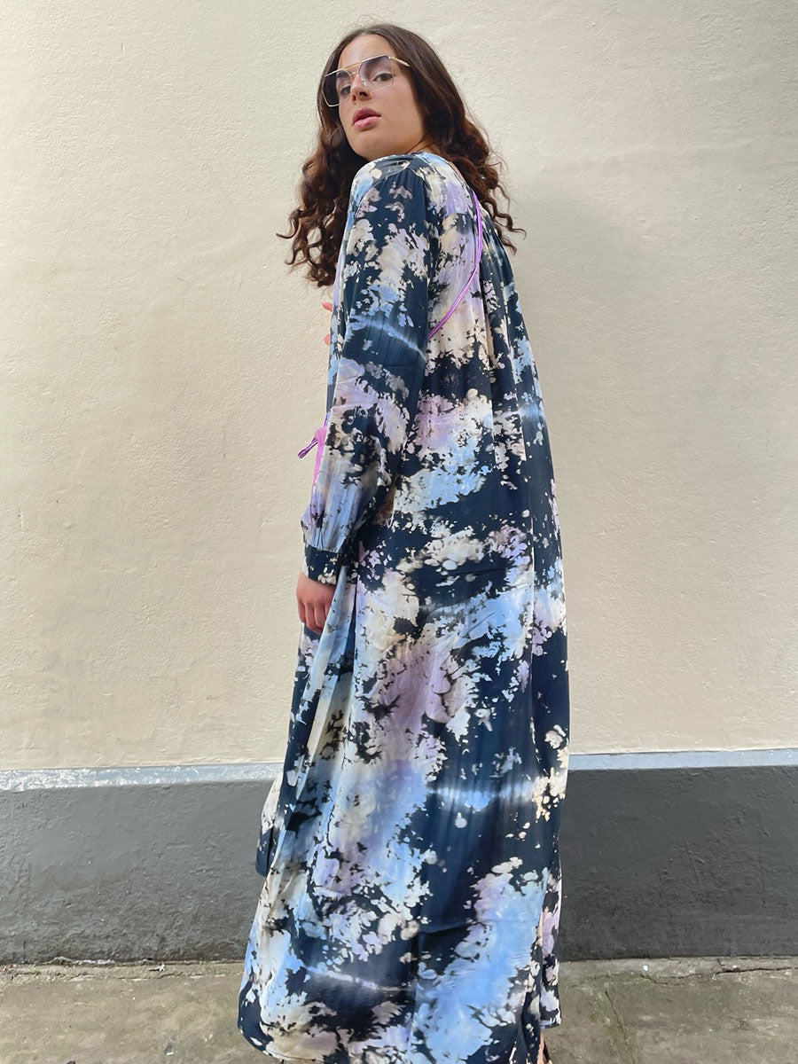 Project AJ117-Faitheen Tunic Dress - Black Flower
