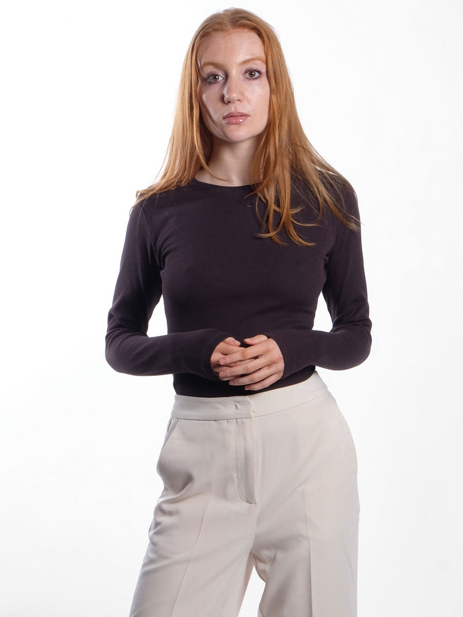 Samsoe Samsoe Alexa Long Sleeve Tee - Mole