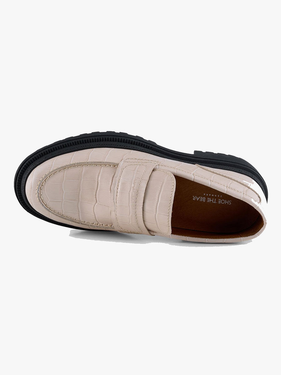 Shoe the Bear - Iona Saddle Loafer - White Croco