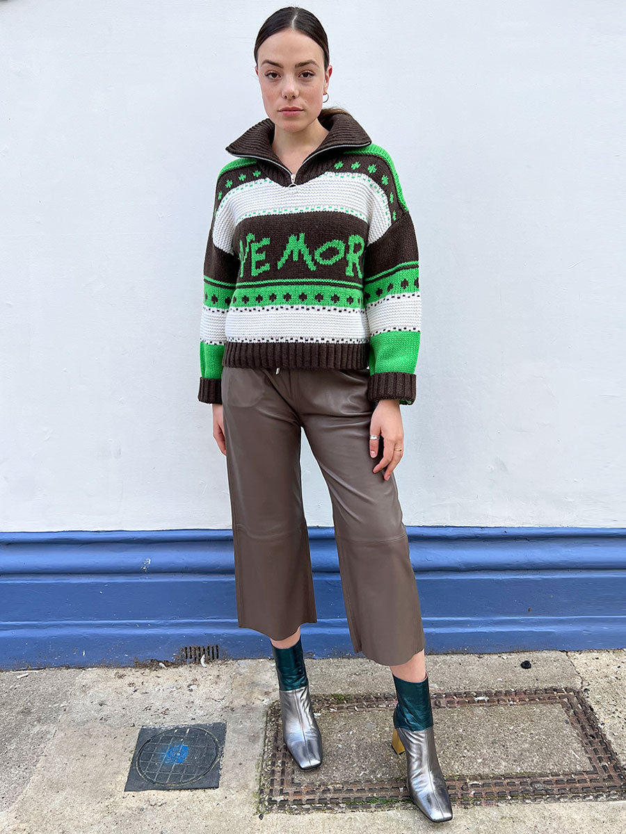 Oakwood Loft Leather Trousers Smoke