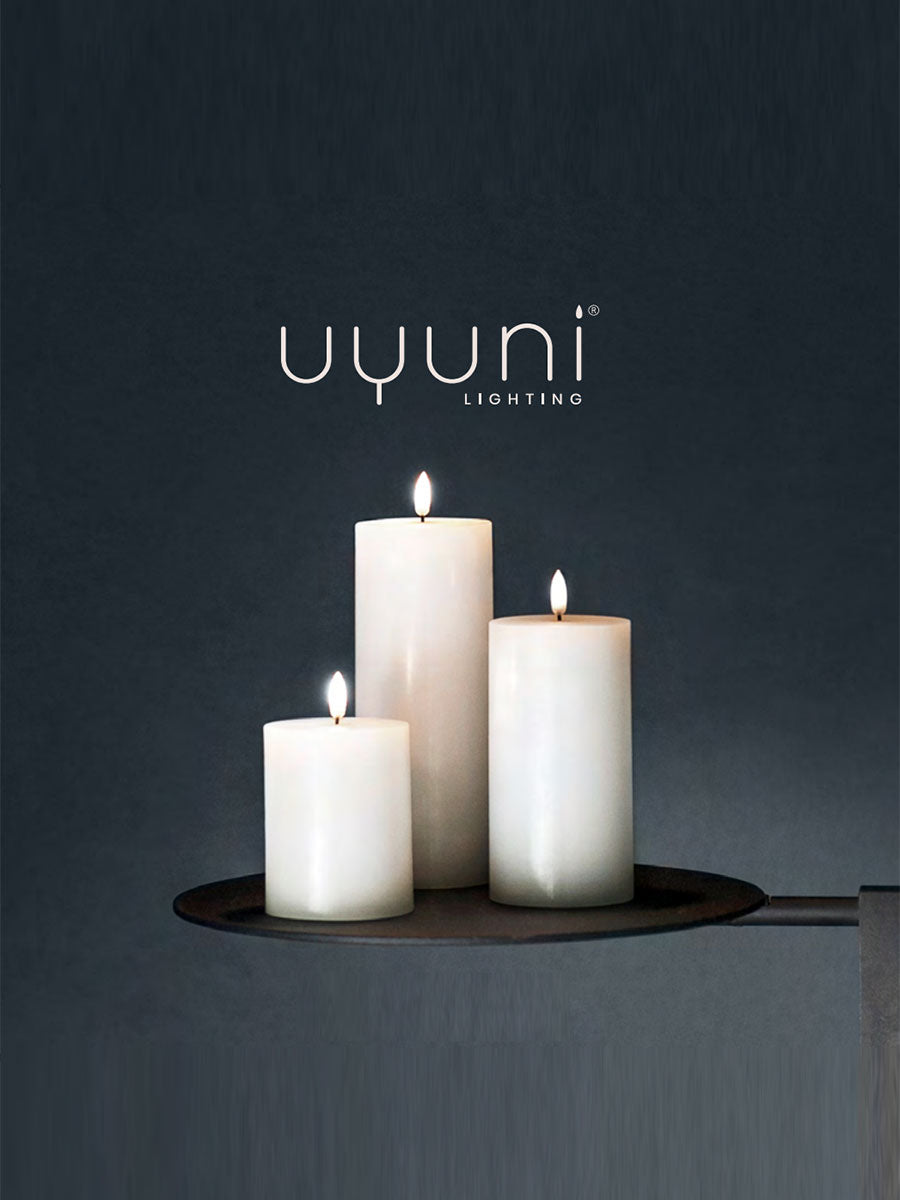 Uyuni Lighting Uyuni Lighting Led Pillar Candle 10.1X20 - Nordic White
