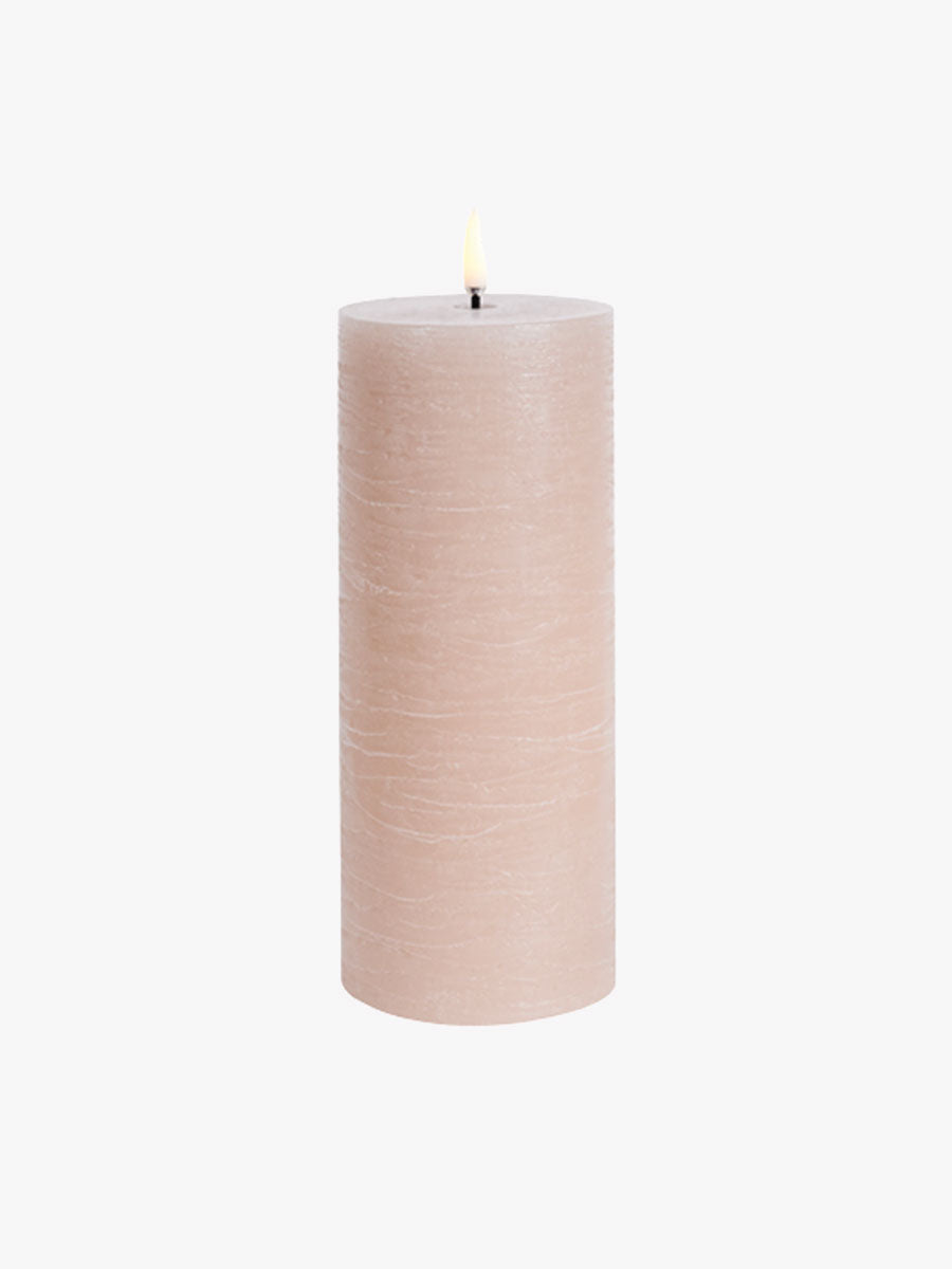 Uyuni LED Pillar Candle 7.8x20 - Beige