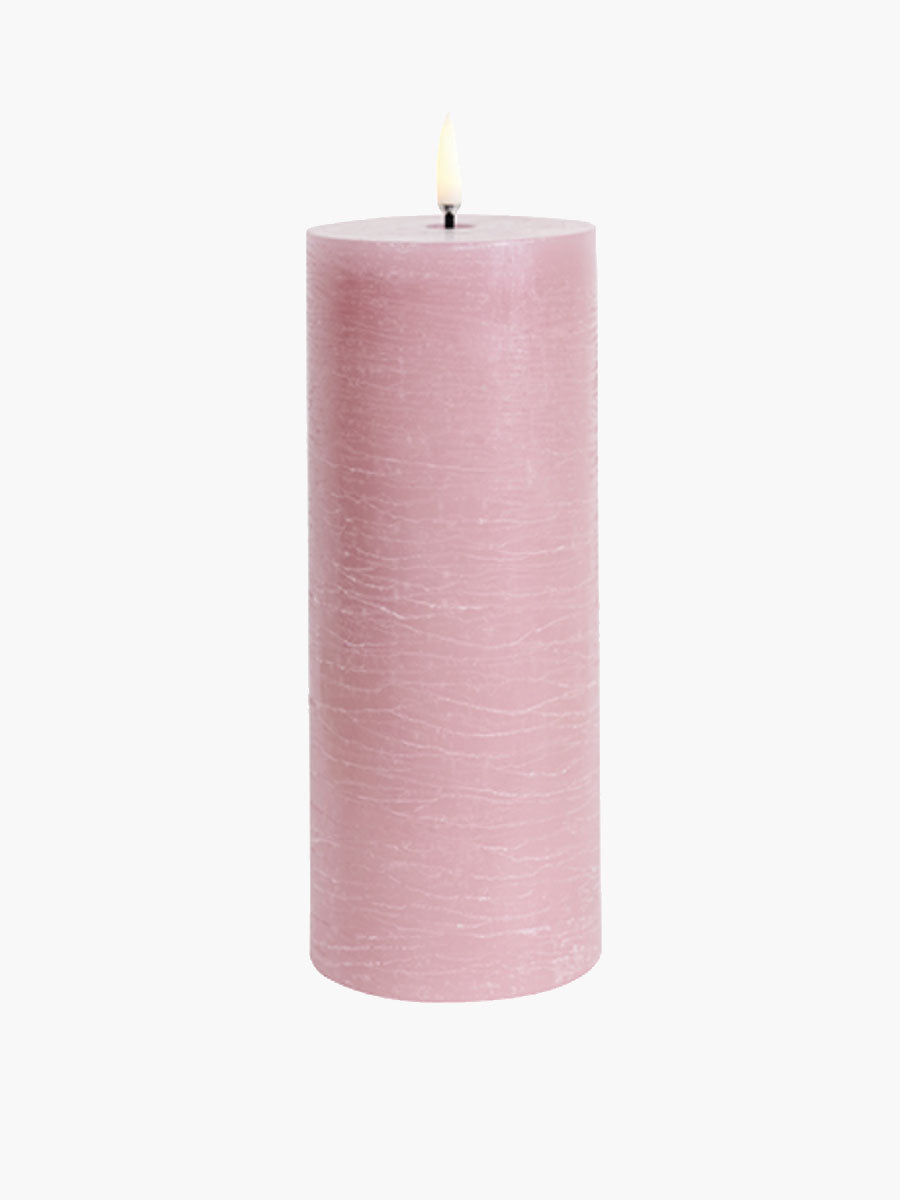 Uyuni LED Pillar Candle 7.8x20 - Dusty Rose