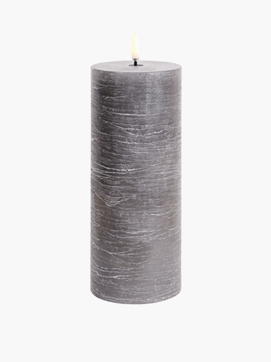 LED Pillar Candle 7.8x20 - Grey