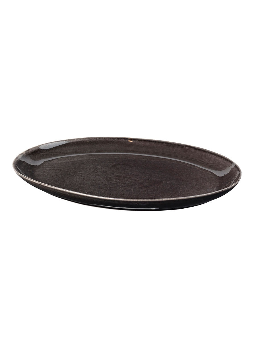 Broste Copenhagen - Large Oval Plate - Nordic Coal 