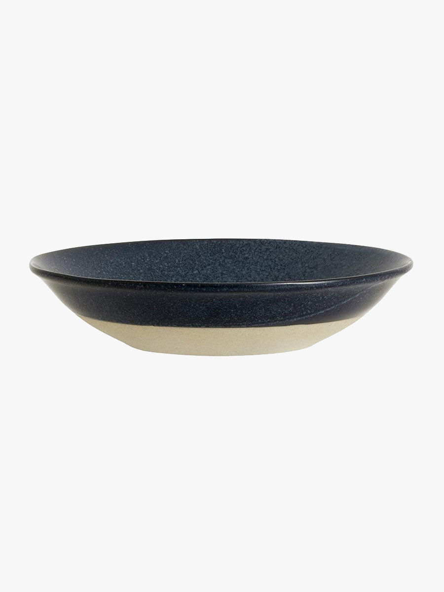 Nordal Grainy Porcelain Soup Plate - Dark Blue