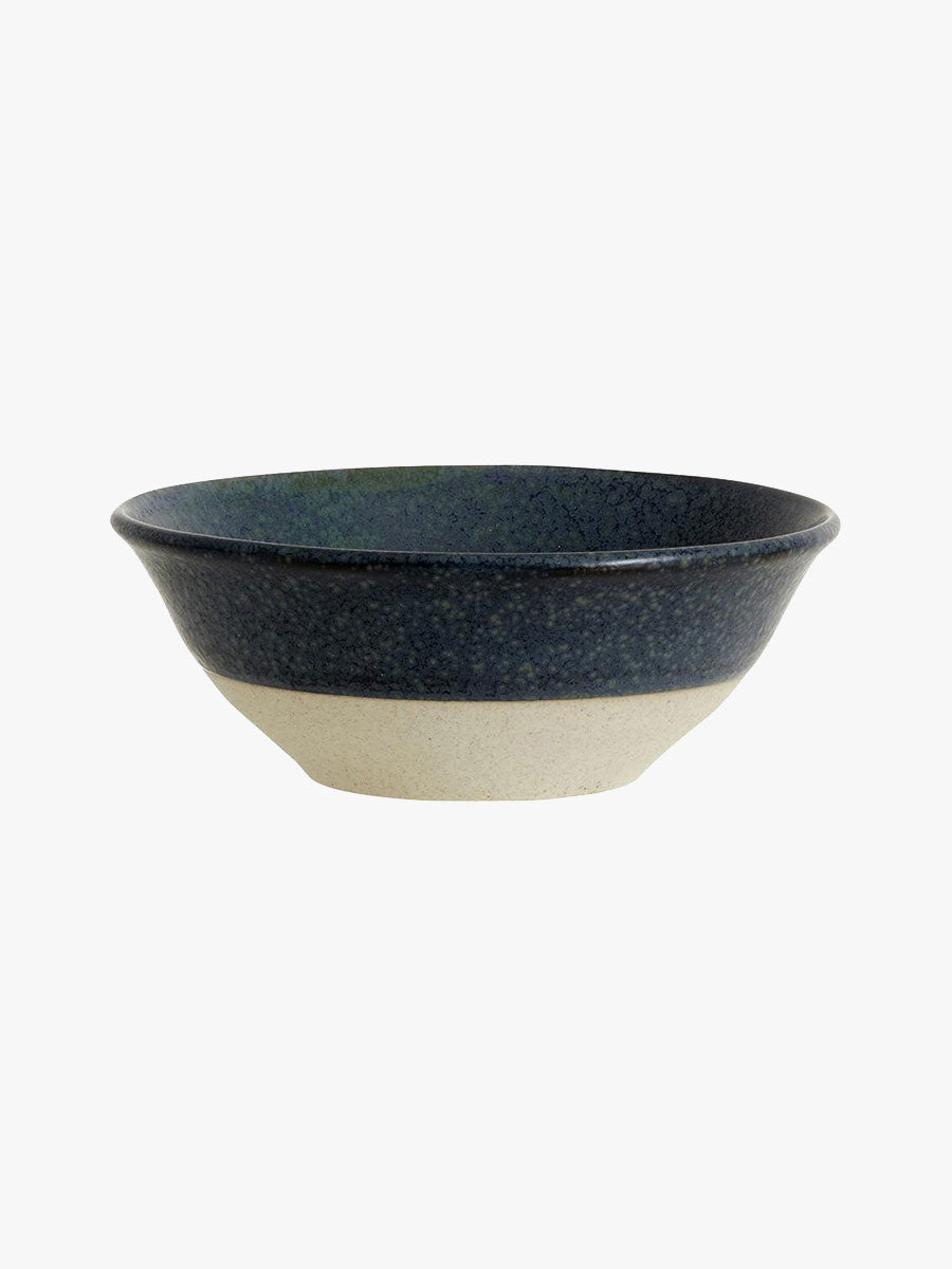 Nordal Grainy Porcelain Bowl - Dark Blue